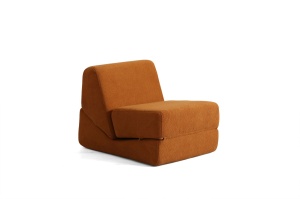 Canapea extensibila portocalie din textil pentru 1 persoana Origami The Home Collection