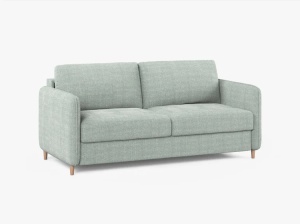 Canapea extensibila verde menta din textil pentru 3 persoane Simo Babel Micadoni