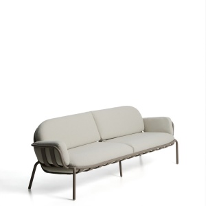 Canapea exterior grej din textil pentru 3 persoane Joncols Kave Home