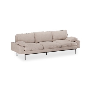 Canapea grej din textil pentru 4 persoane Retro Boucle HKliving