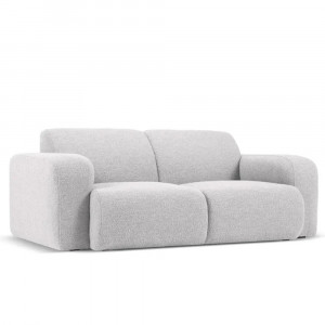 Canapea gri deschis din textil pentru 2 persoane Molino Boucle Micadoni