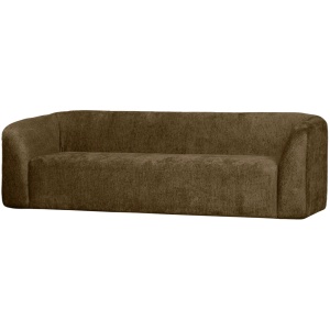 Canapea maro alama din catifea pentru 3 persoane Sloping Woood