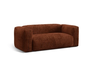 Canapea maro caramiziu din textil pentru 2 persoane Martina Corduroy Micadoni