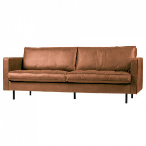 Canapea maro din piele 230 cm Rodeo Cognac Classic Be Pure Home