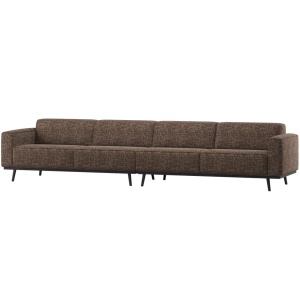 Canapea maro din textil pentru 4 persoane Statement XL Woood