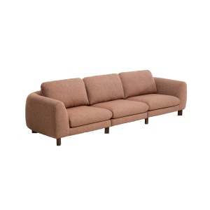 Canapea maro teracota din textil pentru 4 persoane Vera Kave Home