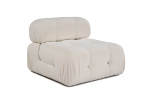 Canapea modulara alba din textil pentru 1 persoana Bubble The Home Collection