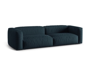 Canapea modulara albastru jeans din textil pentru 4 persoane Martina Boston Micadoni