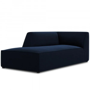 Canapea modulara albastru royal din catifea pentru 2 persoane Ruby Two Left Micadoni