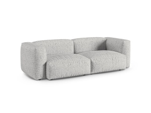 Canapea modulara argintie din textil pentru 3 persoane Martina XL Boucle Micadoni