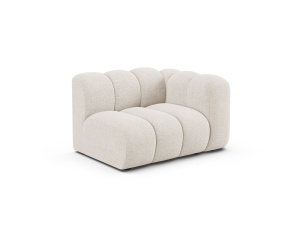 Canapea modulara bej deschis din textil pentru 1 persoana Lupine Chenille Right Micadoni