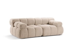 Canapea modulara bej deschis din textil pentru 2 persoane Bellis Boucle Micadoni