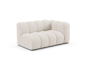 Canapea modulara bej deschis din textil pentru 2 persoane Lupine Chenille Right Micadoni