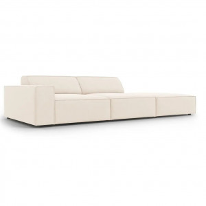 Canapea modulara bej deschis din textil pentru 3 persoane Jodie Left Micadoni