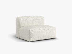 Canapea modulara bej din textil pentru 1 persoana Martina Boucle Middle Micadoni