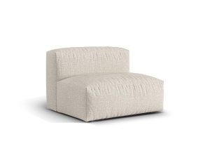 Canapea modulara bej din textil pentru 1 persoana Martina Monet Boucle Micadoni