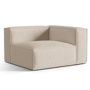 Canapea modulara bej din textil pentru 1 persoana Nuria Right Lib Micadoni