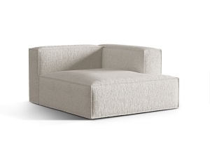 Canapea modulara bej din textil pentru 1 persoana Nuria Right Monet Micadoni