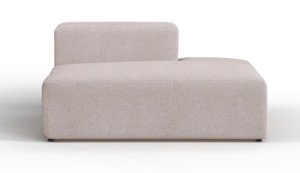 Canapea modulara bej din textil pentru 1 persoane Blok Right End Kave Home