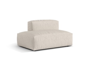 Canapea modulara bej din textil pentru 2 persoane Martina Monet Boucle Left Micadoni