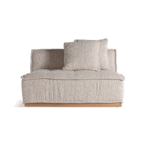 Canapea modulara bej din textil pentru 2 persoane Vittel Central Vical Home