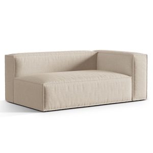 Canapea modulara bej din textil pentru 3 persoane Nuria Right Structural Micadoni