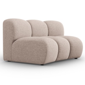 Canapea modulara bej inchis din textil pentru 1 persoana Lupine Micadoni