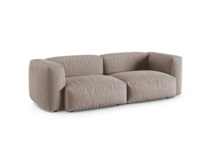 Canapea modulara bej inchis din textil pentru 3 persoane Martina Boston XL Micadoni
