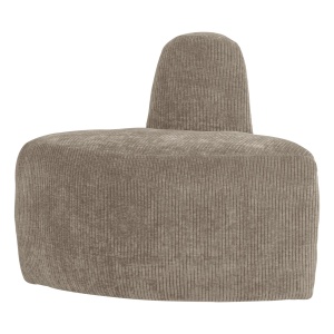 Canapea modulara bej nisipiu din textil 76 cm Mojo Rib Corner Woood