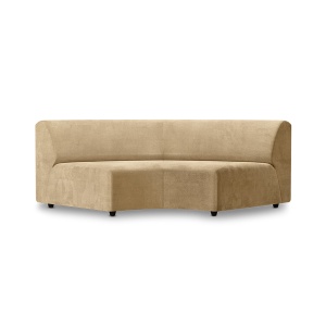 Canapea modulara crem din catifea 208 cm Jax Element Round HKliving