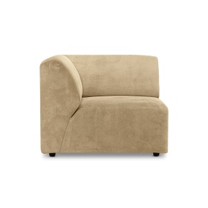 Canapea modulara crem din catifea 94 cm Jax Left HKliving