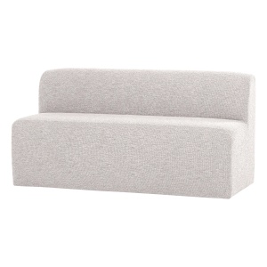 Canapea modulara ecru din textil 164 cm Mojo Boucle Bench Woood