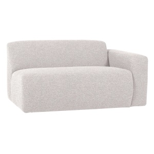 Canapea modulara ecru din textil pentru 1.5 persoane Mojo Boucle Right Woood