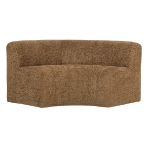 Canapea modulara galben miere din textil 152 cm Mojo Chenille Round Woood