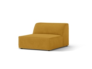 Canapea modulara galbena din textil pentru 1 persoana Jodie Middle Micadoni