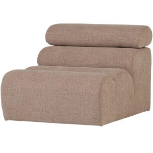 Canapea modulara grej din textil 113 cm Novi Middle Boucle Woood