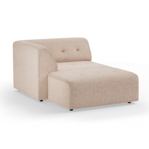 Canapea modulara grej din textil 160 cm Vint Left Divan Boucle HKliving