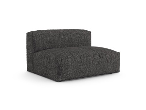 Canapea modulara gri antracit din textil pentru 1 persoana Martina Monet Boucle 120 Micadoni