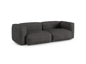 Canapea modulara gri antracit din textil pentru 3 persoane Martina XL Boucle Micadoni