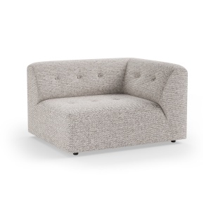 Canapea modulara gri deschis din textil pentru 1.5 persoane Vint Right HKliving