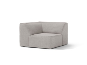 Canapea modulara gri deschis din textil pentru 1 persoana Jodie Corner Micadoni
