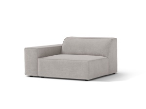 Canapea modulara gri deschis din textil pentru 1 persoana Jodie Left 102 Micadoni
