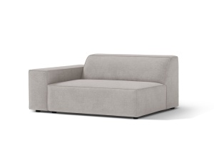 Canapea modulara gri deschis din textil pentru 1 persoana Jodie Left 122 Micadoni