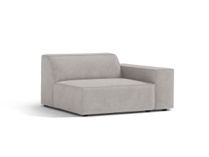 Canapea modulara gri deschis din textil pentru 1 persoana Jodie Right 102 Micadoni