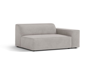 Canapea modulara gri deschis din textil pentru 1 persoana Jodie Right 122 Micadoni
