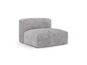 Canapea modulara gri deschis din textil pentru 1 persoana Martina Corduroy XL Micadoni