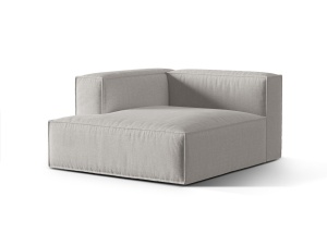 Canapea modulara gri deschis din textil pentru 1 persoana Nuria Left Liberty Micadoni