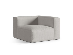 Canapea modulara gri deschis din textil pentru 1 persoana Nuria Right Liberty Micadoni