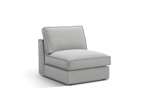 Canapea modulara gri deschis din textil pentru 1 persoana Pola Micadoni