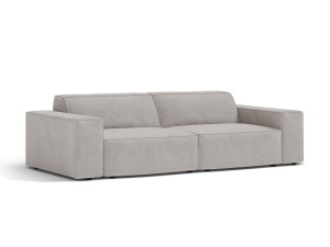 Canapea modulara gri deschis din textil pentru 3 persoane Jodie 304 Micadoni